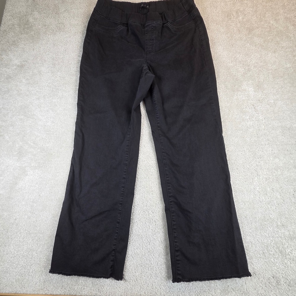 Eileen Fisher Black Organic Cotton Jeans Stretch Pull On Size SP (30x26)